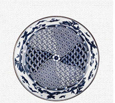 Elegant Blue and White Porcelain Dinner Plates - Japanese Ceramic Salad & Dessert Plates