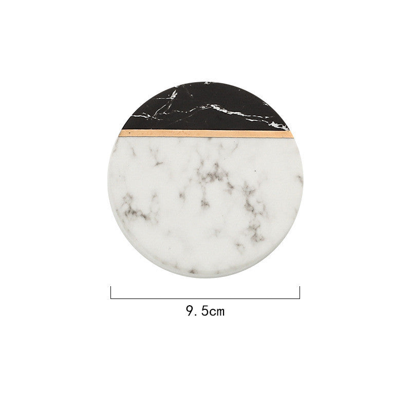 Nordic Phnom Penh Marbled Coaster | Creative Ceramic Coasters for Stylish Home Decor