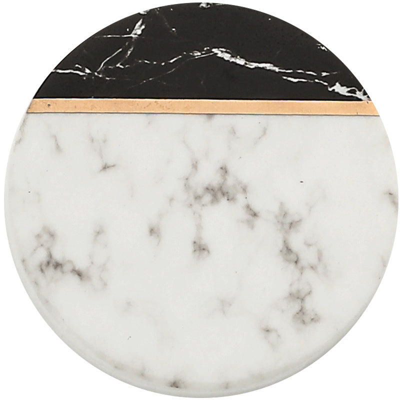 Nordic Phnom Penh Marbled Coaster | Creative Ceramic Coasters for Stylish Home Decor