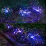 Solar Fireworks LED Light String - Copper Wire Outdoor Star Lights for Gardens, Christmas, and Festive Decorations