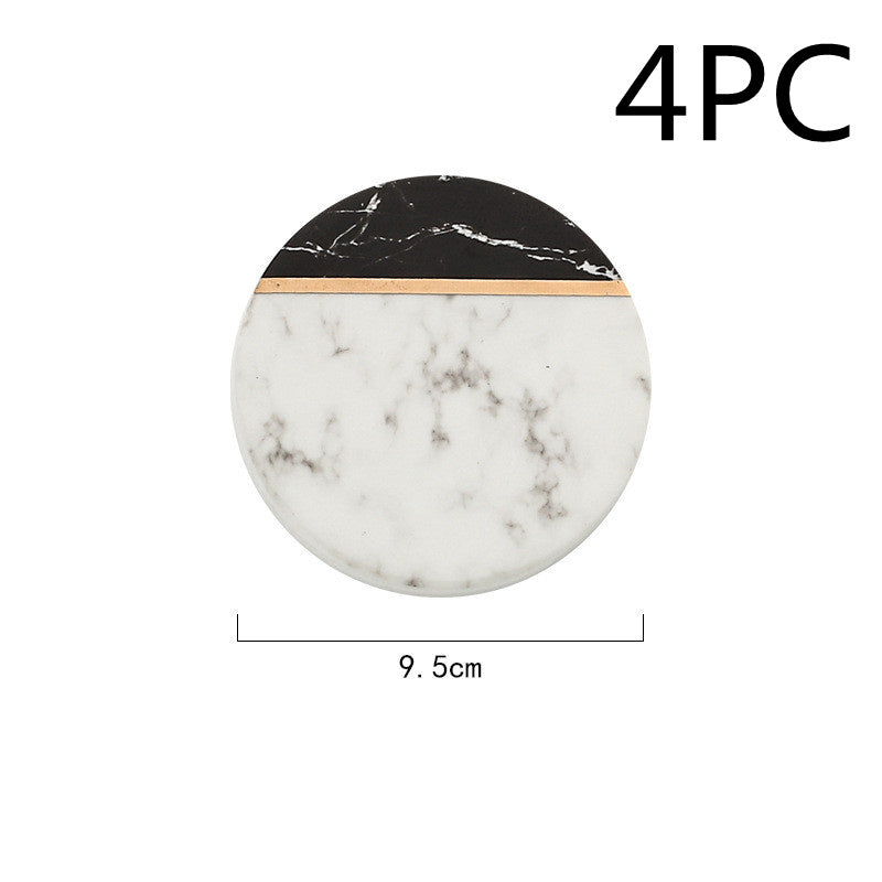 Nordic Phnom Penh Marbled Coaster | Creative Ceramic Coasters for Stylish Home Decor